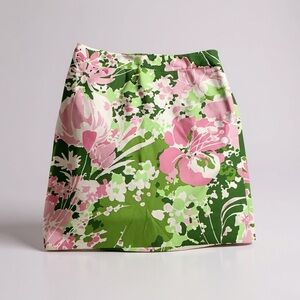 Talbots Floral Green and Pink Women's Pencil Skirt